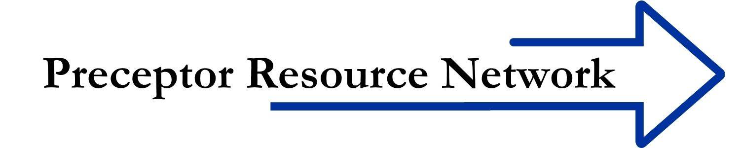 Preceptor Resource Network Logo with Arrow